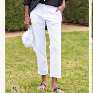 Frank & Eileen‎ Wicklow Pants Womens Size 0 Cotton Flax Stretch Raw Hem New #4